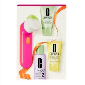 NEW Clinque Pink & Orange Sonic Brush Set